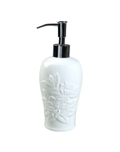 Диспенсер для жидкого мыла 19 cм объем 360 мл керамика Shower Lotus Kuchenland