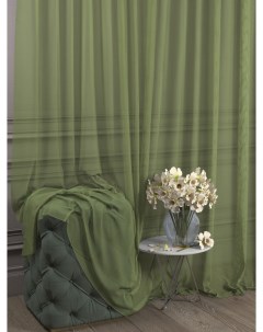 Тюль Сетка 240x300 см зелёный для гостиной спальни кухни 1001 штора