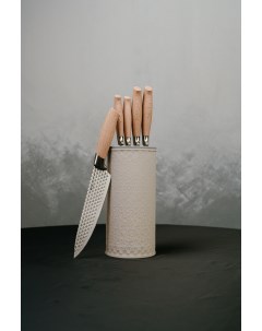 Набор ножей 6 предметов белый Mojo