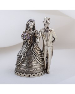 Колокольчик сувенирный Свадебный бронза высота 7 см Василиса прекрасная
