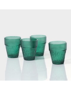 Набор стеклянных стаканов 9627827 200 мл 4 шт цвет зелёный Nobrand