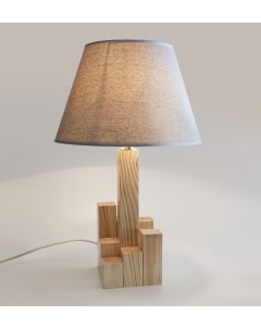 Настольная лампа Кубики с абажуром из дерева Cronohome