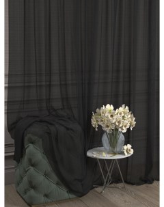 Тюль Сетка 240x400 см чёрный для гостиной спальни кухни 1001 штора
