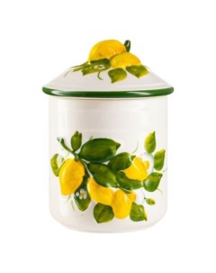 Банка для печенья Лимоны и цветы 10 х 10 х 17 см Edelweiss