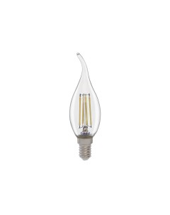 Лампа LED FL 12W E14 2700K свеча на ветру филам проз General
