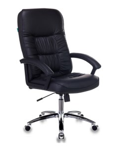 Кресло руководителя T 9908AXSN AB черный кожа алюминиевая основа Бюрократ