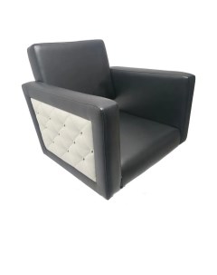 Парикмахерское кресло Рок черно белый 65х61х59 Мебель бьюти