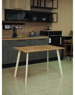 Стол Слим 2 кухонный нераздвижной в стиле лофт ЛДСП дуб вотан 110x70x75 см Frenesie