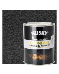 Краска по металлу Klondike молотковая цвет черный 0 9 л RAL Husky