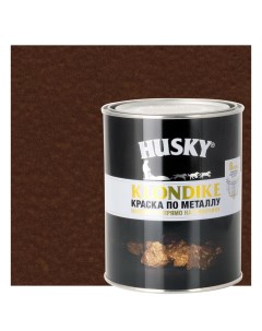 Краска по металлу Klondike молотковая цвет темно коричневый 0 9 л RAL Husky