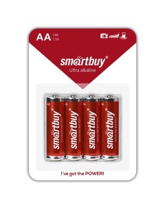 Батарейка LR6 АА 4 шт Smartbuy