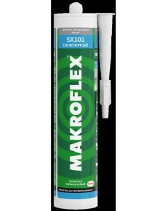 Герметик силиконовый санитарный белый 290 мл уксусный Makroflex