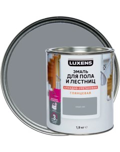 Эмаль для пола и лестниц алкидно уретановая цвет серый 1 9 кг Luxens