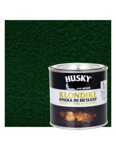 Краска по металлу Klondike молотковая цвет темно зеленый 0 25 л RAL Husky