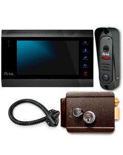 Комплект видеодомофона с вызывной панелью и эл механическим замком KIT 706DP MB Ps-link