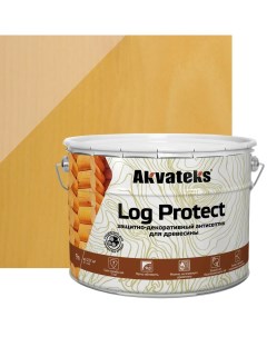Антисептик защитно декоративный Akvateks LOG Protect полуматовый сосна 9 л Акватекс