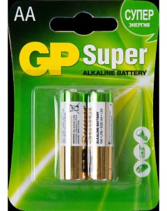 Батарейка Super AA LR6 алкалиновая 2 шт Gp