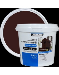 Эмаль акриловая цвет шоколадный 0 9 кг Luxens