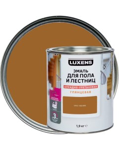 Эмаль для пола и лестниц алкидно уретановая цвет орех 1 9 кг Luxens