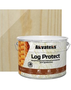 Антисептик защитно декоративный для древесины и бревен Akvateks LOG Protect полуматовый Акватекс