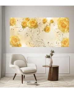 Фотообои 3d Желтые розы 100х200 см Dekor vinil