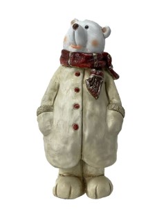 Новогодняя фигурка Медведь в шарфе НФ140 25x18x49 см Positivenew
