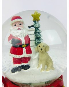 Снежный шар 8830 Дед Мороз с собакой у ёлки 8х8х11 5см 15229 Merry christmas