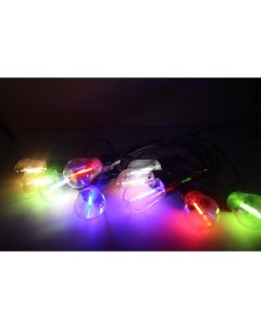 Гирлянда уличная 10L разноцветная лампочки накаливания тёмный провод 5м Merry christmas