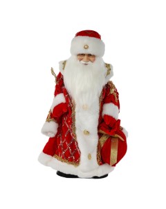 Фигурка Дед Мороз в красной шубе красно белая 50 см Sote toys