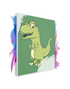 Картина по номерам динозавр мультяшный 80 х 90 см Красиво красим