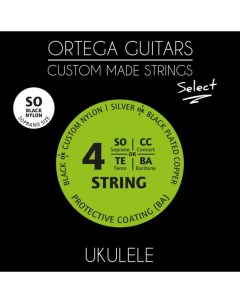 UKSBK SO Select Комплект струн для укулеле сопрано черный нейлон с покрытием Ortega