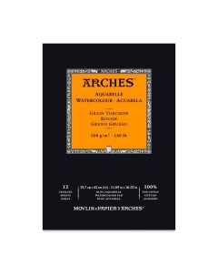 Альбом для акварели 1795104 29 7х42 см белый натуральный 12 листов Arches
