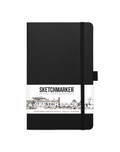 Скетчбук Sketchmarker 130 х 210 мм 80 листов черный блок 140 г м2 Nobrand