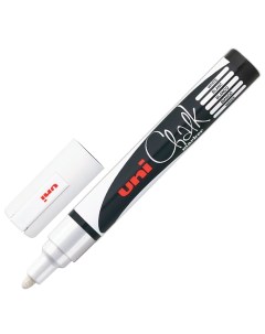 Маркер меловой UNI Chalk 1 8 2 5 мм белый PWE 5M WHITE 4 шт Uni mitsubishi pencil
