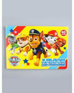 Альбом для рисования Щенячий патруль на скрепке А4 40 листов Paw patrol