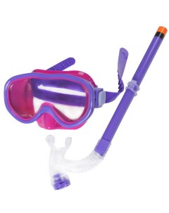 Набор для плавания маска трубка E33114 4 фиолетовый ПВХ Sportex