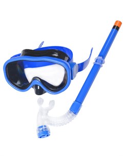Набор для плавания маска трубка E33114 1 синий ПВХ Sportex
