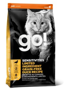 Беззерновой для котят и кошек с чувствительным пищеварением со свежей уткой 1 36 кг Gokitchen