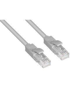 Кабель патч корд U UTP 5e кат 0 2м LNC03 0 2m 14096 прямой серый позолоч контакты 24 AWG литой ether Gcr