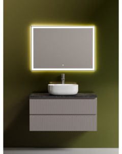Мебель для ванной Snob T 100 подвесная столешница black sky Doha Soft с отверстием под смеситель Sancos