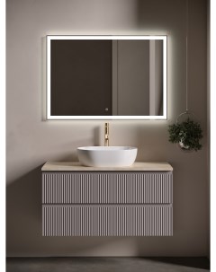 Мебель для ванной Snob R 100 подвесная столешница kreman Doha Soft с отверстием под смеситель Sancos