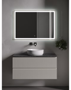 Мебель для ванной Snob R 100 подвесная столешница black sky Beige Soft без отверстия под смеситель Sancos
