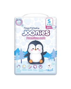 Подгузники Premium Soft Joonies Джунис 3 6кг 64шт р S Fujian