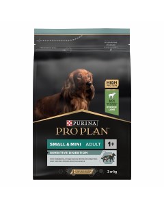 Сухой корм ПРО ПЛАН для взрослых собак мелких пород при чувствительном пищеварении с ягненком Pro plan