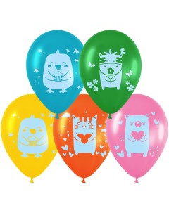 Воздушные шары Kids friends 10 шт М12 30 см пастель ассорти Meshu