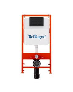Cистема инсталляции с кнопкой смыва BB026 BB044NERO кнопка черная матовая Belbagno