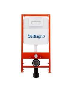 Cистема инсталляции с кнопкой смыва BB026 BB042BL кнопка белая глянцевая Belbagno