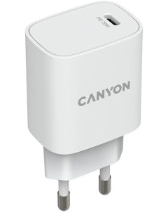 Сетевое зарядное устройство H 20W02 белый USB C PD 20W Canyon