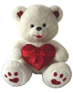 Мягкая игрушка Медведь 38 см с сердцем с лентой 1 5262 38 Toy and joy