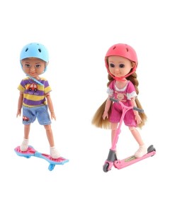 Игровой набор с 2 мя мини куклами скейт и самокат K10690 Kari kids
